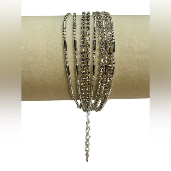Elegant Silver Multi-Strand Bracelet - Picture 1 of 5